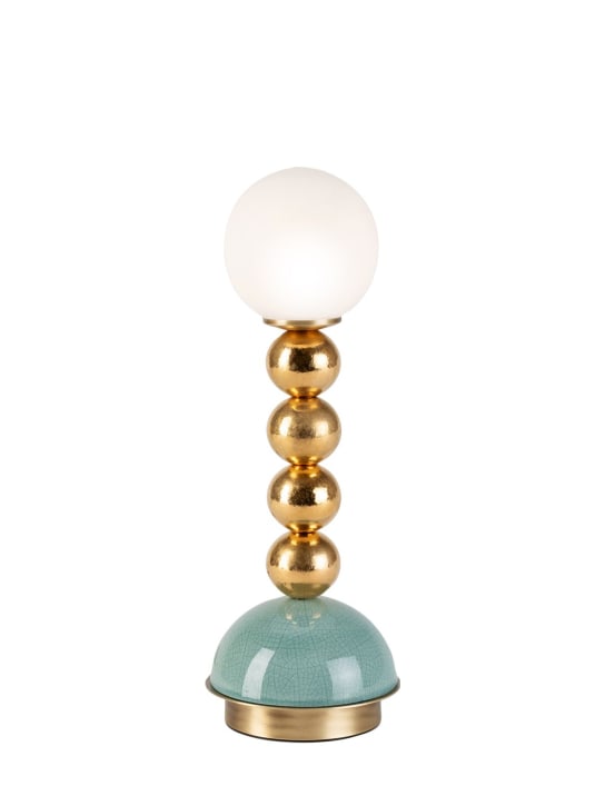 Marioni: Small Pins table lamp - Gold/Light Blue - ecraft_0 | Luisa Via Roma