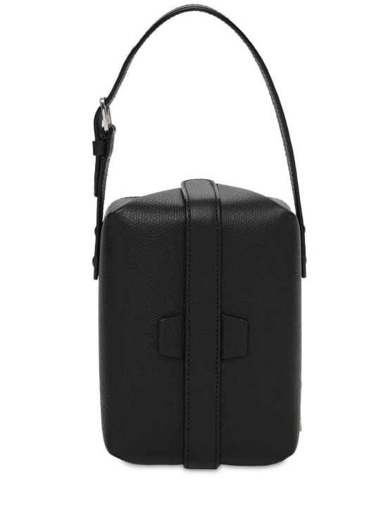 Valextra: New Tric Trac grained leather bag - Black - women_0 | Luisa Via Roma