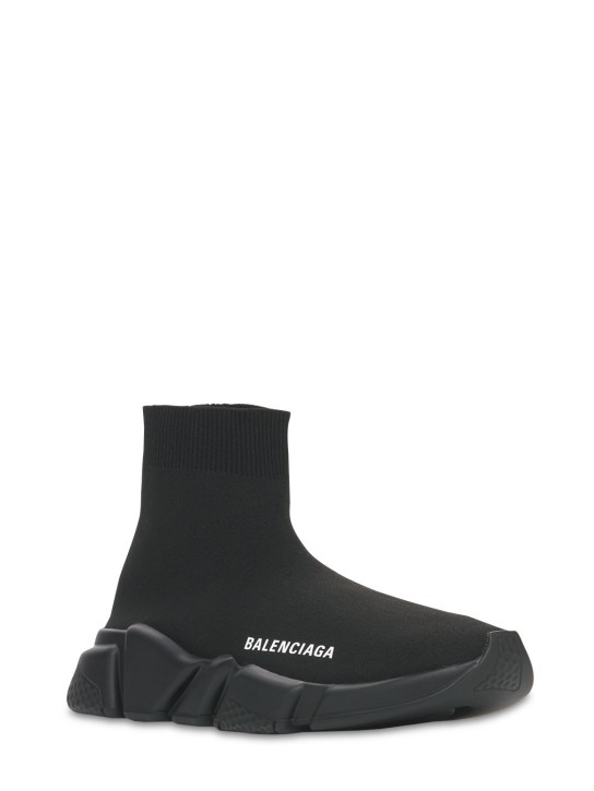 Balenciaga: 30mm Speed knit sock sneakers - Noir - women_1 | Luisa Via Roma