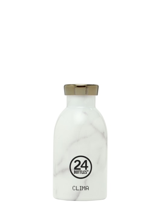 24bottles: 330ml Carrara Clima Bottle - Weiß/ Grau - women_0 | Luisa Via Roma