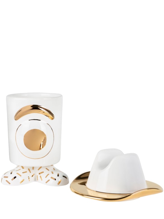 Andrea Maestri: Limited Edition Alfonso container w/gold - White/Gold - ecraft_1 | Luisa Via Roma