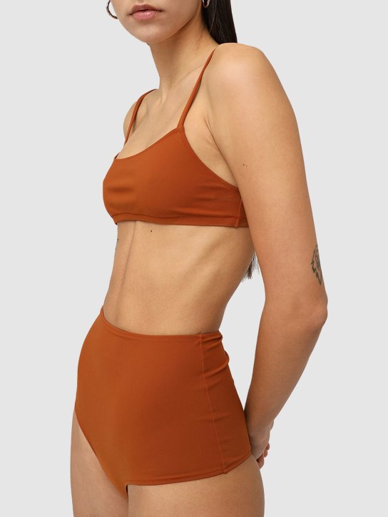 Lido: Bralette et bikini taille haute Undici - Terracotta - women_1 | Luisa Via Roma