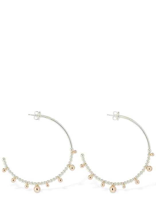 DoDo: Bollicine big hoop earrings - Silver/Gold - women_0 | Luisa Via Roma