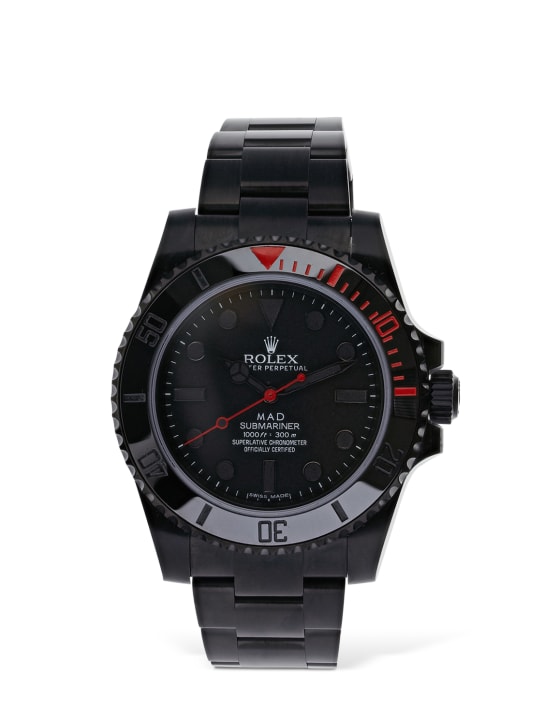 Mad Paris: 40mm Rolex Submariner watch - Black/Red - men_0 | Luisa Via Roma