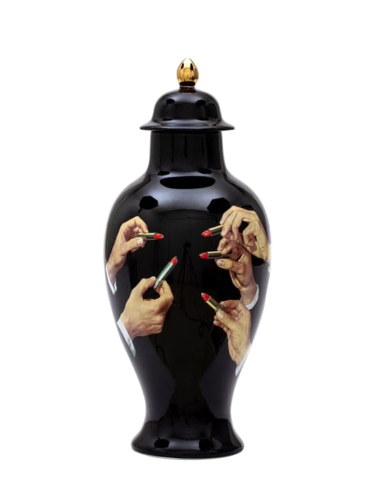 Seletti: Lipstick black vase - Black - ecraft_0 | Luisa Via Roma