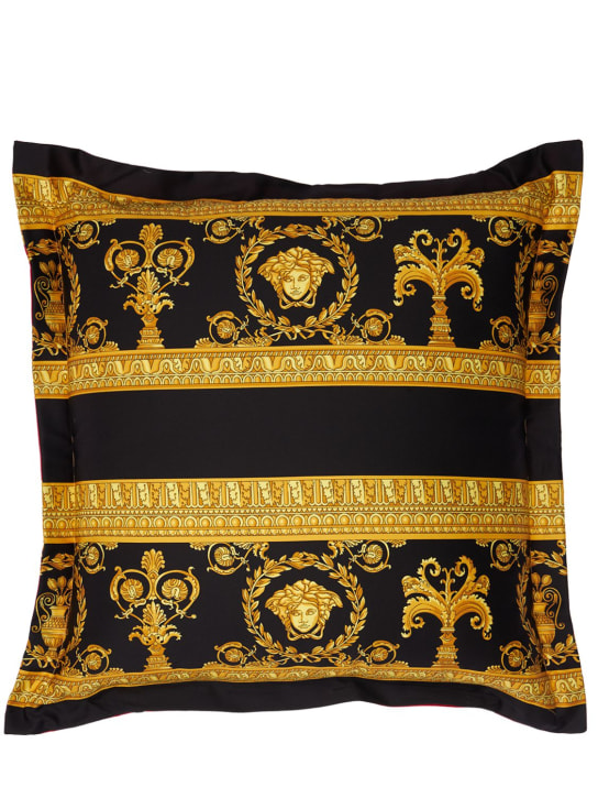 Versace: Barocco & Robe cushion - Black/Red - ecraft_0 | Luisa Via Roma