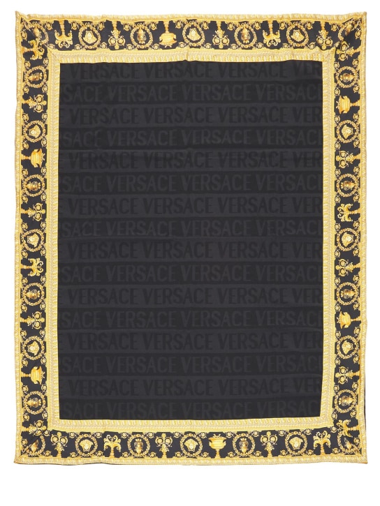 Versace: Barocco & Robe毯子 - 黑色/金色 - ecraft_1 | Luisa Via Roma