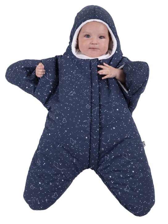 BABY BITES: Star cotton newborn sleeping bag - Navy - kids-boys_1 | Luisa Via Roma
