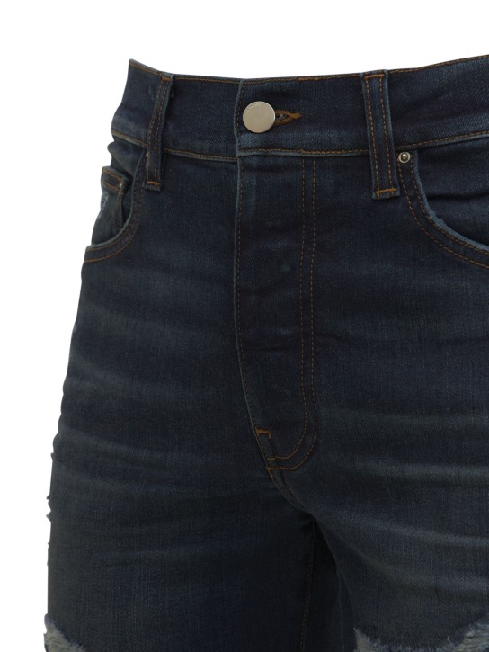 Amiri: 15cm tapered MX1 cotton denim jeans - Deep Indigo - men_1 | Luisa Via Roma