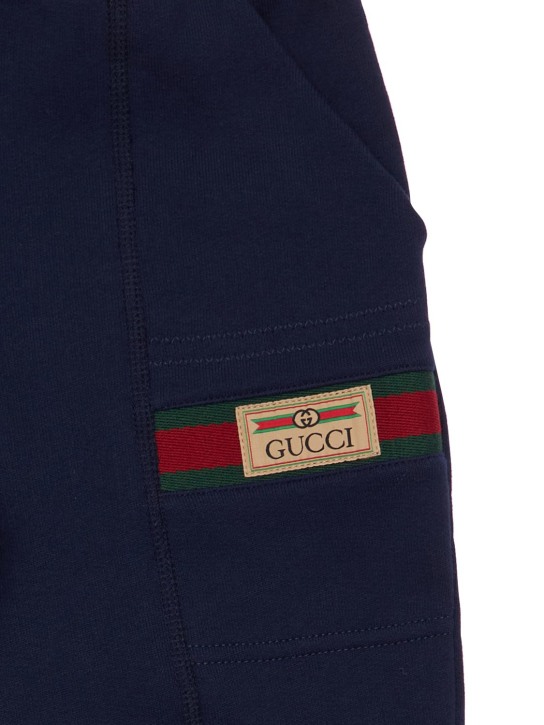 Gucci: Pantaloni in cotone - Navy - kids-boys_1 | Luisa Via Roma