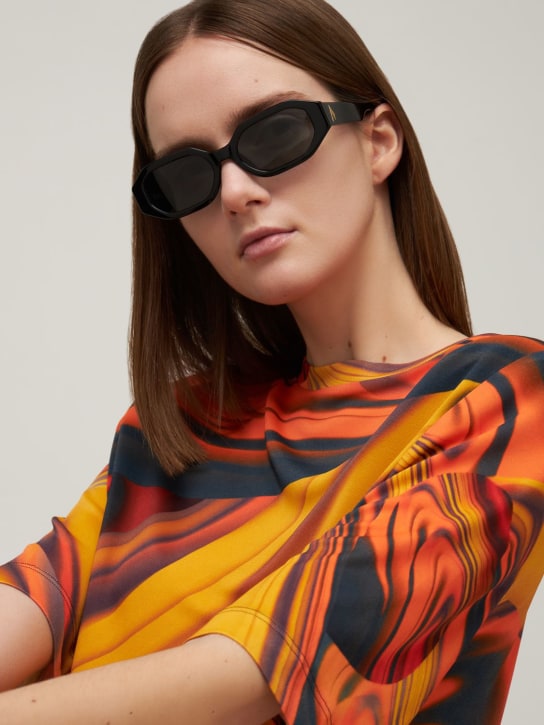 The Attico: Irene Squared bio-acetate sunglasses - Black/Grey - women_1 | Luisa Via Roma