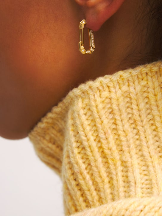 EÉRA: 18kt gold & diamond mono earring - Gold/Crystal - women_1 | Luisa Via Roma