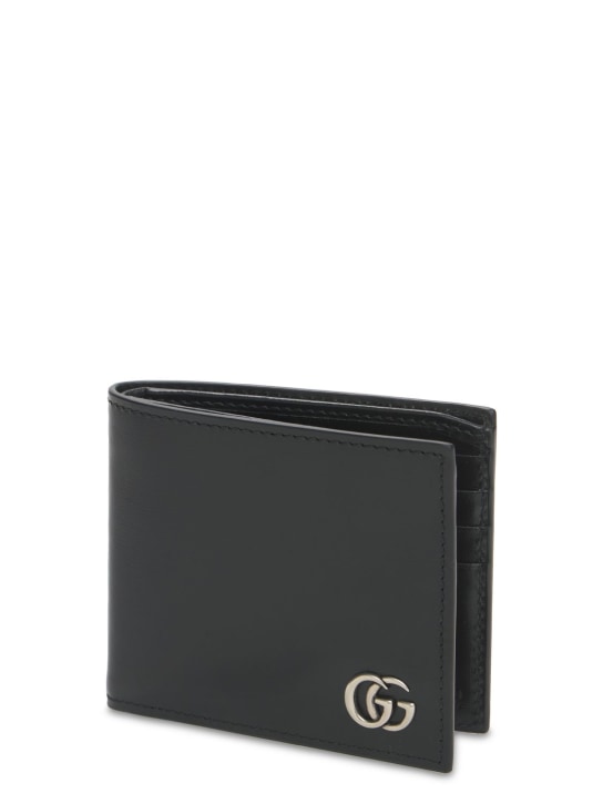 Gucci: GG Marmont leather classic wallet - Black - men_1 | Luisa Via Roma