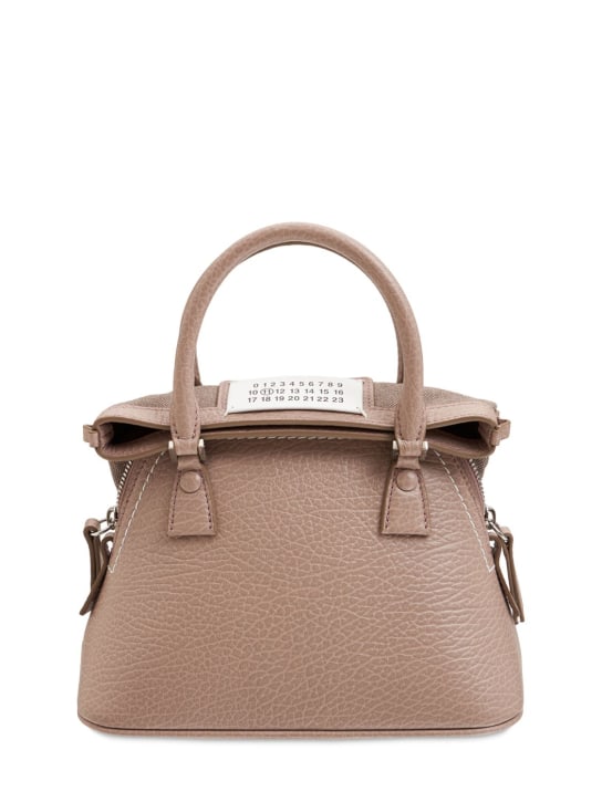Maison Margiela: 5AC Micro grained leather top handle bag - Mauve - women_0 | Luisa Via Roma