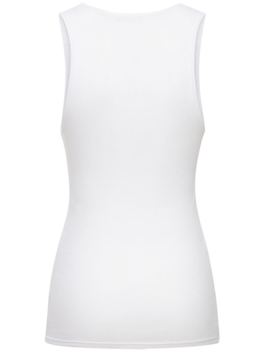 Wardrobe.nyc: Ribbed cotton jersey tank top - White - women_1 | Luisa Via Roma