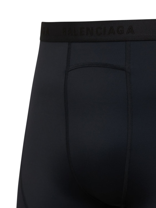 Balenciaga: Athletic leggings - Black - men_1 | Luisa Via Roma
