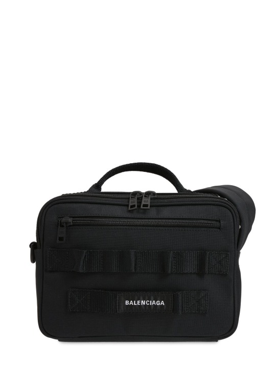 Balenciaga: Army pouch messenger bag - Black - men_0 | Luisa Via Roma