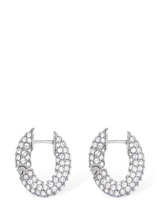 Balenciaga: Loop XXS earrings - Silver - women_0 | Luisa Via Roma
