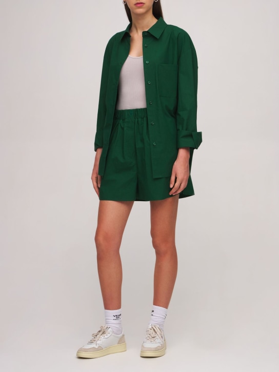 The Frankie Shop: Lui organic cotton poplin shirt - Green - women_1 | Luisa Via Roma