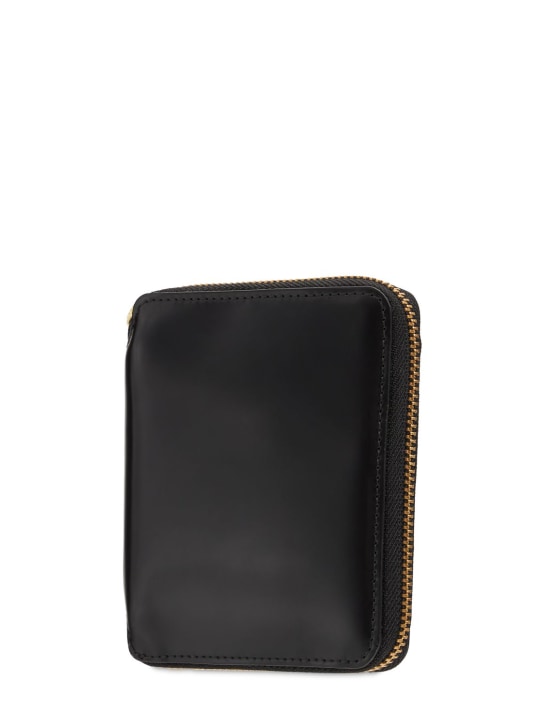 Comme des Garçons Wallet: Zip-up leather wallet - Gold - women_1 | Luisa Via Roma