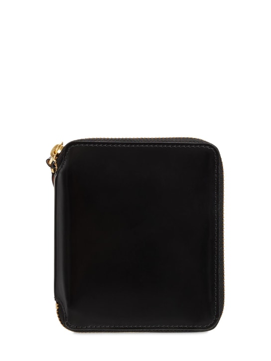 Comme des Garçons Wallet: Zip-up leather wallet - Gold - women_0 | Luisa Via Roma
