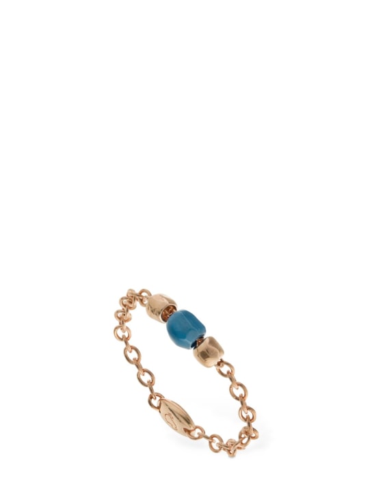 DoDo: Granelli 9kt gold & ceramic ring - R.Gold/L.Blue - women_0 | Luisa Via Roma