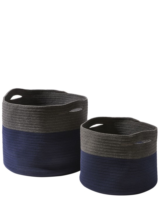 Cassina: Set de 2 cestas tejidas Podor - Azul/Gris - ecraft_0 | Luisa Via Roma