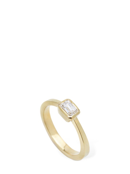 Nina Webrink: Affinity 18kt gold & diamond ring - Gold/Crystal - women_0 | Luisa Via Roma