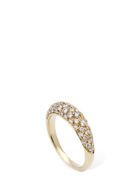 Nina Webrink: Reflection 18kt gold & diamond ring - Gold/Crystal - women_0 | Luisa Via Roma
