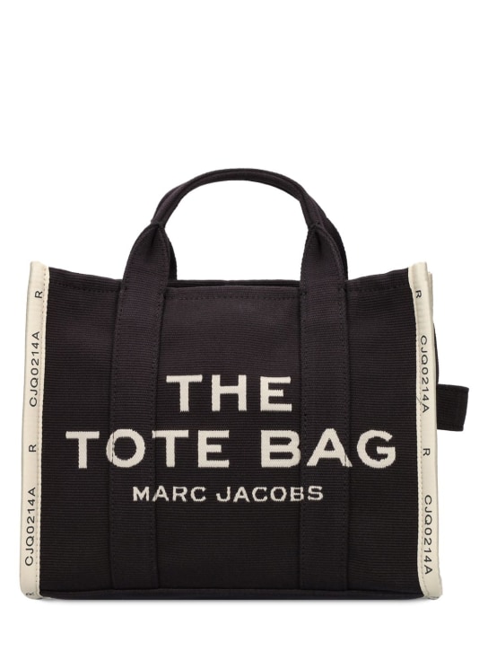 Marc Jacobs: The Medium Tote cotton jacquard bag - Black - women_0 | Luisa Via Roma