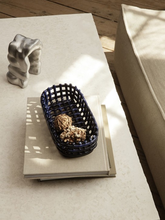 Ferm Living: Ceramic basket - Blue - ecraft_1 | Luisa Via Roma