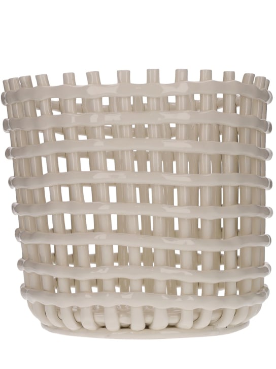 Ferm Living: Extra large ceramic basket - White - ecraft_0 | Luisa Via Roma