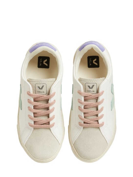 Veja: Esplar chrome-free leather sneakers - White - kids-girls_1 | Luisa Via Roma