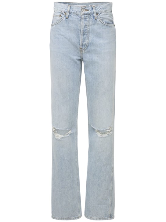 RE/DONE: 90S High-rise distressed loose jeans - Bleached Blue - women_0 | Luisa Via Roma