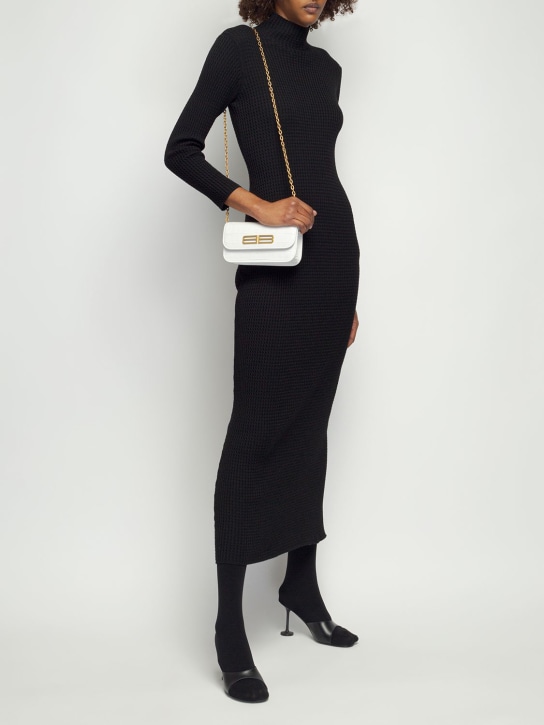 Balenciaga: Fitted wool dress - Black - women_1 | Luisa Via Roma