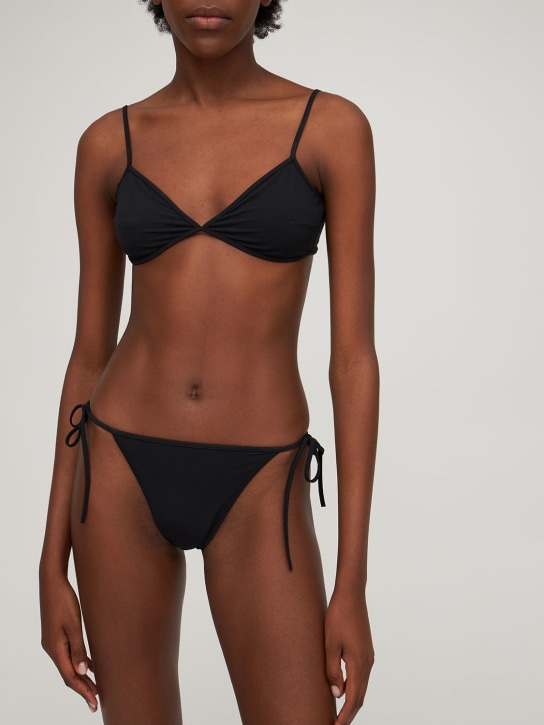 Balenciaga: Bikini en spandex Minimal - Noir - women_1 | Luisa Via Roma