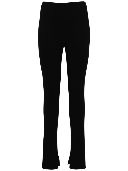 ANINE BING: Max tech pants w/slits - Black - women_0 | Luisa Via Roma