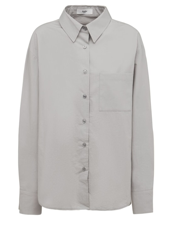 The Frankie Shop: Lui organic cotton poplin shirt - Grey - women_0 | Luisa Via Roma
