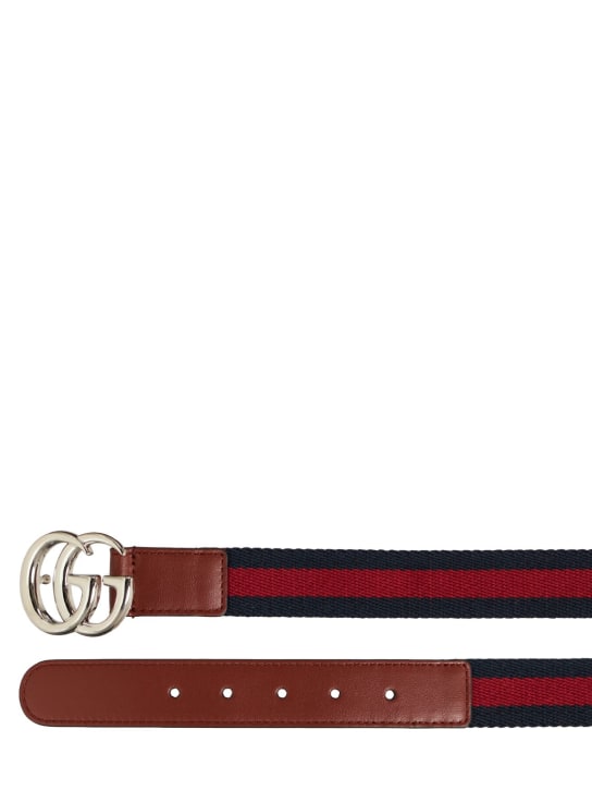 Gucci: Cintura con stampa logo - Rosso - kids-girls_1 | Luisa Via Roma
