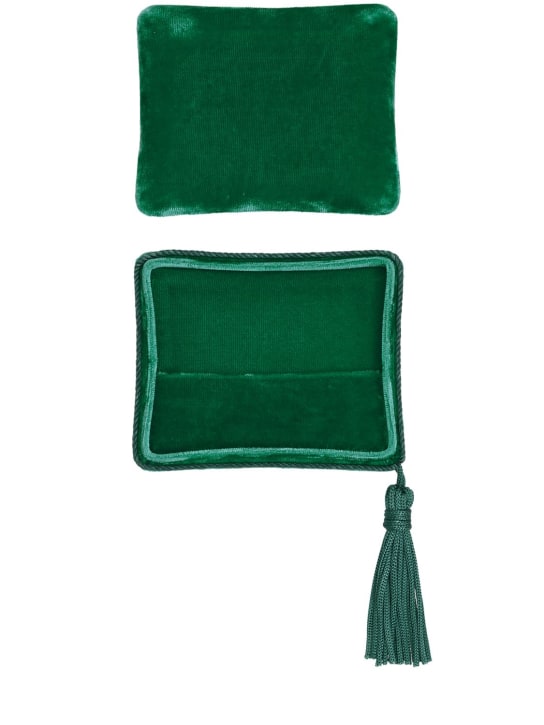 SOPHIE BILLE BRAHE: Royale Emeraud velvet jewelry box - Green - women_1 | Luisa Via Roma