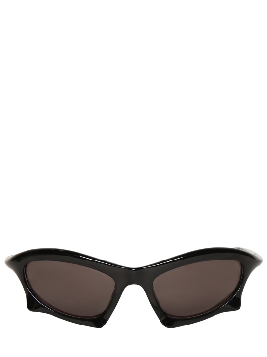 Balenciaga: 0229S Bat rectangle nylon sunglasses - Black - men_0 | Luisa Via Roma