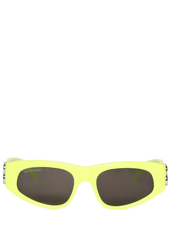 Balenciaga: 0095S Dynasty D-frame acetate sunglasses - Neon Yellow - women_0 | Luisa Via Roma
