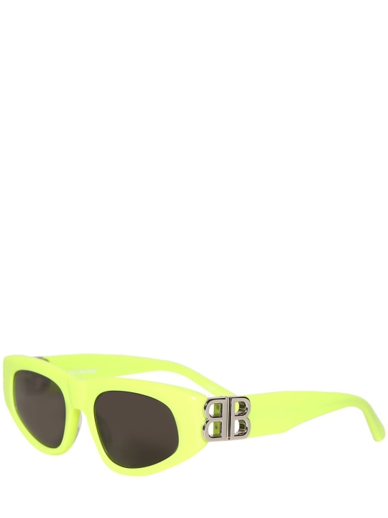 Balenciaga: 0095S Dynasty D-frame acetate sunglasses - Neon Yellow - women_1 | Luisa Via Roma