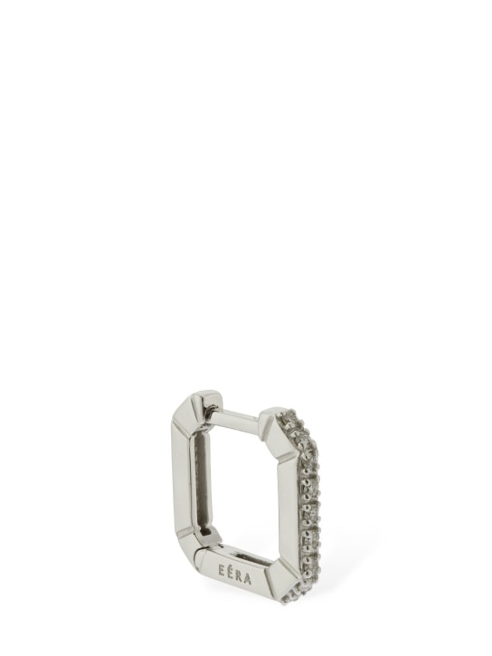 EÉRA: Mono boucle d'oreille mini en diamants et or 18 K - Argent/Cristal - women_0 | Luisa Via Roma