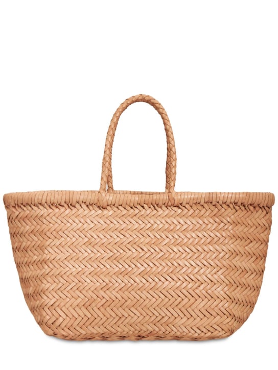 Dragon Diffusion: Triple Jump Small leather basket bag - Natural - women_0 | Luisa Via Roma