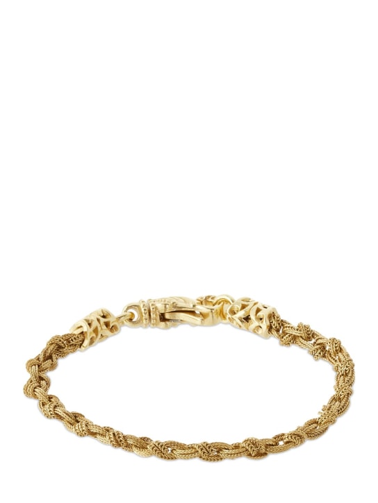 Emanuele Bicocchi: Braided knot bracelet - Gold - men_0 | Luisa Via Roma
