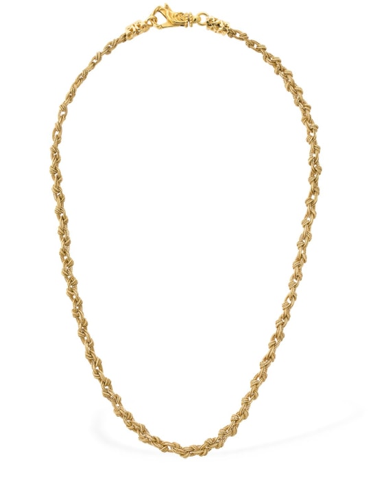 Emanuele Bicocchi: Braided knot chain necklace - Gold - men_0 | Luisa Via Roma