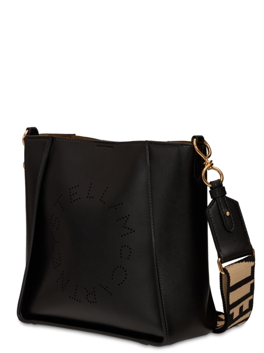 Stella McCartney: Mini soft faux leather shoulder bag - Black - women_1 | Luisa Via Roma