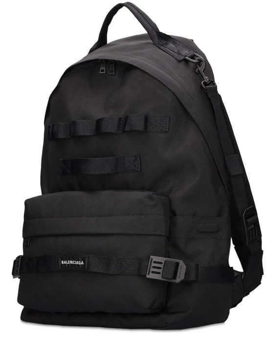Balenciaga: Medium Army nylon backpack - Black - men_1 | Luisa Via Roma