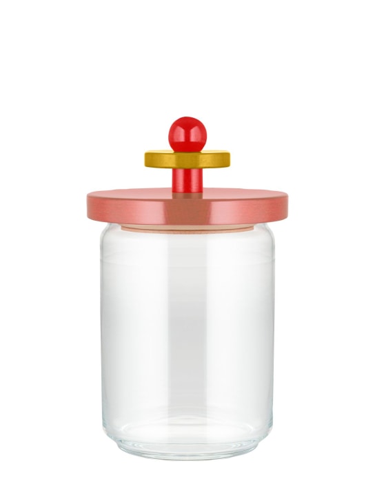Alessi: Twergi glass container w/ lid - Pink - ecraft_0 | Luisa Via Roma